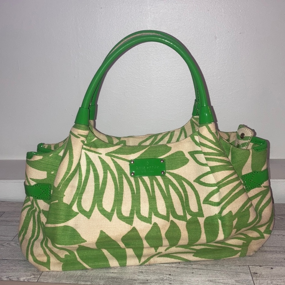 Vintage Y2k Green Leaf Kate Spade Handbag